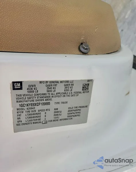 2012 Chevrolet Silverado K2500 Heavy Duty Ltz from USA, damaged, VIN 1GC1KYE8XCF109885